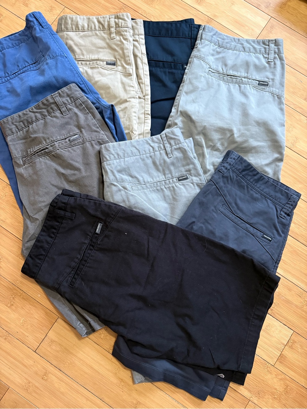 Volcom Men's Jean Shorts Pack - Black, Blue, Tan, Gray